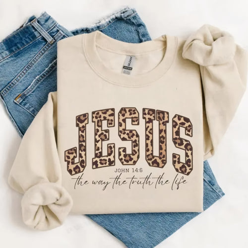 Jesus Cheetah Sweatshirt