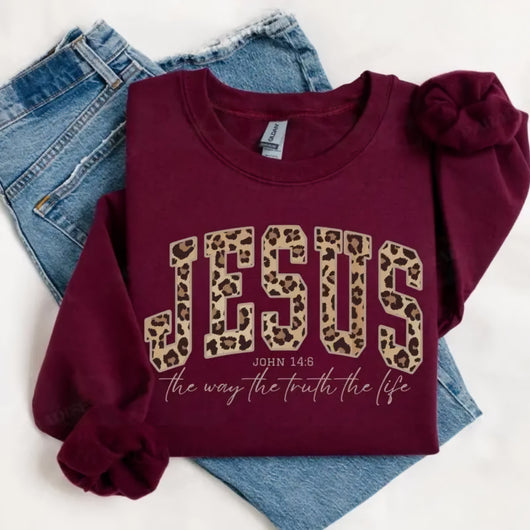 Jesus Cheetah Sweatshirt